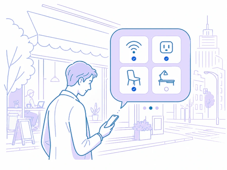 A person asking AI to compare local service options